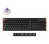 Teclado Keychron K10 HE Hall Effect Magnético inalámbrico con switches magnéticos, RGB y marco de aluminio y madera