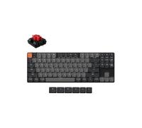 Keychron K1 Version 6 Teclado Mecánico Inalámbrico Personalizado, Bluetooth/USB-C, LED Blanco, QMK/Via Macros Programables, PBT Keycaps, para Mac Windows, Gateron 2.0 Red Switch