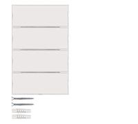 Teclado KNX 4 fases, series berker K.x de hager, blanco/blanco polar