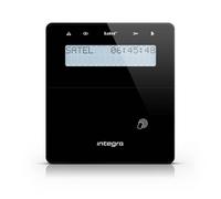 Teclado LCD negro con lector de tarjetas y llaveros INT-KLFR-B