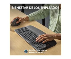 Teclado logitech ergo series wave keys for business negro