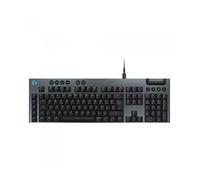 Logitech G G915 X Teclado mecánico para gaming con cable de perfil bajo, teclas de PBT de doble moldeado, teclas totalmente programables, interruptores táctiles marrones GL, PC/Mac, QWERTY ESP - Negro