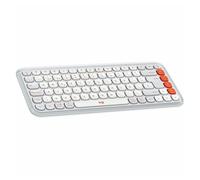 Logitech Pop Icon Keys Teclado inalámbrico Bluetooth, Escritura cómoda, Teclas programables, Cambio fácil Entre hasta 3 Dispositivos, para portátil, Tablet, PC, Disposición QWERTY Español - Blanco