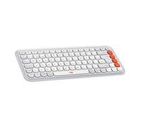Teclado logitech pop icon keys inalambrico blanco - naranja