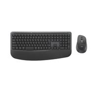 Logitech Signature Comfort Plus Combo MK880, combinación de teclado y ratón inalámbricos, teclado cómodo de tamaño completo reposamanos,clics silenciosos, Bluetooth, Windows, macOS, QWERTY ESP-Grafito