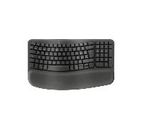 TECLADO LOGITECH WIRELESS WAVE KEYS ERGONOMICO ONDULADO REPOSITOR RECEPTOR BOLT GRAFITO