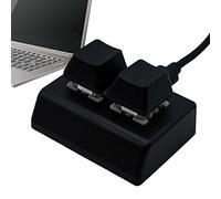 Teclado macro de 2 botones - Pequeña almohadilla programable, diseño de control con una sola mano | Estructura de interruptor intercambiable, conexión USB estable, optimización del flujo de trabajo