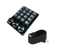 Teclado macro personalizable 3 perillas rotativas 16 Key teclado mecánico para videojuegos programable música perilla personalizada