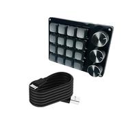 Teclado macro portátil de 16 teclas con diales programables para controles avanzados de juegos y teclados de gestión multimedia