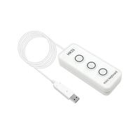 Teclado Macro USB Personalizable para Operaciones Rápidas, Ideal para Trabajar y Jugar, Material ABS (HK33UW Blanco)