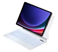 Teclado magnético Bluetooth estilo mágico para Samsung Galaxy Tab S10+ de 12.4 pulgadas (SM-X820/X826B), soporte de teclado inalámbrico, mouse trackpad, luz trasera, pantalla digital de batería