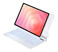 Teclado magnético Bluetooth estilo mágico para Samsung Galaxy Tab S10 FE de 10.9 pulgadas (SM-X520 / SM-X526B), soporte de teclado inalámbrico, mouse trackpad, luz trasera, pantalla digital de batería