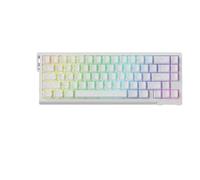Teclado magnético mecánico con Cable Rojo para Juegos Profesionales, 0,01mm, Disparo rápido, 8000Hz, SOCD RS, 0,125ms, Velocidad de 128K(White Contour Line)