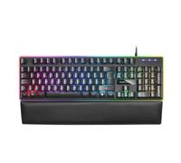 Mars Gaming MK320, Idioma Español, Teclado Gaming Completo H-Mech, 13 Modos RGB y Halo, Reposamuñecas Acolchado, Antighosting, Negro
