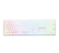 Teclado mec nico Bluetooth RGB intercambiable en caliente Ducky Zero 6108 en blanco puro - Cherry MX2A azul