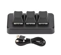 Teclado Mec¨¢nico Mini Programable con Retroiluminaci¨®n RGB USB Plug and Play para Computadora Acceso Directo Macro Teclado de una Sola Mano 3 Teclas Negro