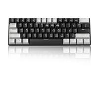 Teclado mecánico 60% para Juegos, Teclas de Color Mixto Gris y Negro, Teclado para Juegos con interruptores Rojos, Cable Tipo C Desmontable Mini Teclado con luz Azul Polvo para Windows/Mac/PC/Laptop