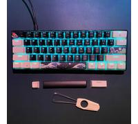 Teclado Mecánico 60%, Teclado Gaming con Switches Azules y Retroiluminación Azul , Teclado Mecánico Compacto Pequeño al 60% con Retroiluminación, Teclado Gaming Portátil al 60% para