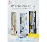 Teclado Mecánico Ajazz AK35I V3 MAX, 8000 mAh, Compatible con Hot-Swap, 104 Teclas, Pantalla TFT a Color de 1,14 Pulgadas, Control de Volumen, Bluetooth, Ideal para Uso en Casa y Oficina AK35I V3 MAX