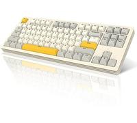 Teclado mecánico AJAZZ AKC087, conexión trimodal, teclado inalámbrico BT5.0, base de metal multicapa, diseño compacto de 87 teclas, TKL, teclado RGB recargable intercambiable en caliente, para Win/Mac