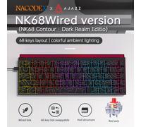 Teclado Mecánico AJAZZ NK68 | Estructura de Gasket + Amortiguación de Sonido de Capas | Switches Hot-Swappable | Diseño Minimalista de 68 Teclas