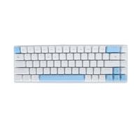 Teclado Mecánico, BT5.0 DC 5V Teclado Inalámbrico para Computadora 61 Teclas 3 Modos Retroiluminación RGB para Teléfonos Inteligentes para 7 8 10 11 (Azul y Blanco)