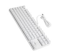 Teclado Mecánico Colorido de 87 Teclas, Diseño de Tecla Trapezoidal, Sensor de Alta Precisión, Ayuda a Reducir la Ortografía, Reduce la Fatiga de la Mano, para Uso en la Oficina o en el Hogar