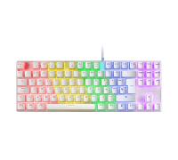 TECLADO MECANICO COMPACKTO TKL MARS GAMING MK80 ITALIANO WHITE ILUMINACION 12EFECTOS SWITCH ROJO MK80WRIT