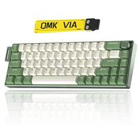 Teclado mecánico compacto KG18 65% - QMK/VIA programable, intercambiable en caliente, montaje de junta, perilla de volumen, chip ARM4 de 32 bits, retroiluminación RGB (68 teclas, USB-C, marco de