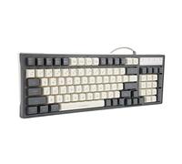 Teclado mecánico con cable de 96 teclas, teclado para juegos impermeable retroiluminado RGB ajustable, teclado totalmente digital, 26 teclas multimedia sin conflictos 12