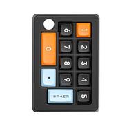 Teclado mecánico de 12 teclas con una sola mano con 12 teclas programables y luces de 2,4 GHz, 3 modos, teclado pequeño