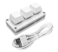 Teclado mecánico de 3 teclas Mini Macro Pad Teclado para juegos para Windows Mac OSU HID Teclado estándar Multifuncional Macro Teclas programables Blanco/Cereza/RGB Retroiluminación con cable USB