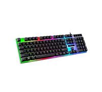 Teclado mecánico de Juegos: Teclado ergonómico RGB, Teclas flotantes con Cable | Dispositivo de Interfaz de retroiluminación Anti -Fantasma, interruptores Intercambiables en Caliente Personalizables