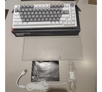 Teclado mecánico de oficina con cable AJAZZ AK820, de color puro minimalista con de volumen, diseño de absorción de sonido de 5 capas intercambiable en caliente