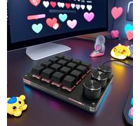 Teclado Mecánico de Programación Macro: las Funciones de y Comandos Rápidos para Mejorar la n Trabajo y Juegos. Soporta Intercambio Rápido de Teclas y Conexión USB Cableada