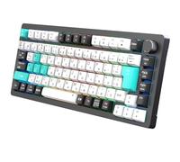 Teclado mecánico (desarrollo original de la industria en 2025, diseño japonés e impresión Kana) 75% de junta, teclado para juegos con cable, teclado personalizado desmontable USB C//A de doble uso, 82