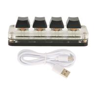 Teclado mecánico estándar HID, teclado multimedia portátil con interruptor Cherry para Windows y Mac, teclado programable, retroiluminación RGB