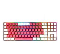 GAMIAC Teclado TKL90G, Kailh Blue, Blanco/Rosa - Mecánico (ES)
