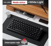 Teclado Mecánico Inalámbrico AJAZZ AK820/Pro, Bluetooth 5.1, 2.4G, USB-C, Cableado, Intercambiable en Caliente, RGB, para Juegos, con Montaje Gasket AK820PRO Purple2