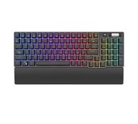 Teclado mecánico inalámbrico Bluetooth RK 96 RGB trimodo BT5.0 2,4G USB Teclado para Juegos Intercambiable en Caliente Compatible con múltiples Dispositivos(Spanish Black)