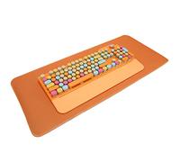 Teclado Mecánico Inalámbrico con Control de Perilla, Interruptor, Teclas Redondas Retro, 107 Teclas, Modo Triple, Ampliamente Compatible con Tableta, Computadora Portátil,