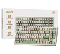 Teclado mecánico inalámbrico, junta montada con sonido cremoso, Bluetooth/2.4GHz/USB-C, intercambio en caliente personalizado, retroiluminación RGB, 75% diseño compacto para juegos/escribir/Win/Mac/PC