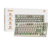 Teclado mecánico inalámbrico, junta montada con sonido cremoso, Bluetooth/2.4GHz/USB-C, intercambio en caliente personalizado, retroiluminación RGB, 75% diseño compacto para juegos/escribir/Win/Mac/PC