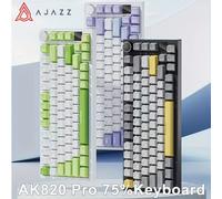 AK820 PRO AJAZZ 0.85TFT Pantalla Teclado mecánico Imagen GlF personalizada 3 modos Hot-Swap Interruptor de regalo