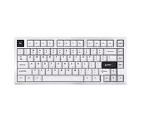 Teclado mecánico inalámbrico RGB retroiluminado, tres modos, 2,4G, Bluetooth, USB, diseño CNC de intercambio en caliente para juegos de deportes electrónicos, compatibilidad con PC(ICE SILVER)