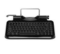 Teclado mecánico inalámbrico y con Cable Estilo máquina de Escribir con Soporte para Tableta, conexión Bluetooth