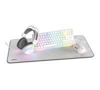 KROM Klass - Pack Gaming 4 en 1, Teclado mecánico TKL RGB, Ratón óptico 7200 dpi, Auriculares con Controladores de 50 mm, Alfombrilla XXL, Set Completo para PC y portátil Gamer