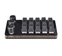Teclado mecánico macro de 15 teclas con 3 botones, teclado macro programable profesional para juegos