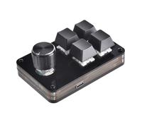 Teclado mecánico para computadora 2/3/4/5, teclado programable para juegos con función de perilla, almohadilla macro para laboratorio