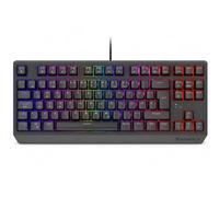 Teclado mecánico para gaming QWERTZ TKL, Outemu Red, Hot Swap, RGB, negro | TKL Teclado para Gaming con disposición alemana QWERTZ, Outemu Red Hot Swap, 1000 Hz, 1 ms, RGB, anti-ghosting y 88 teclas